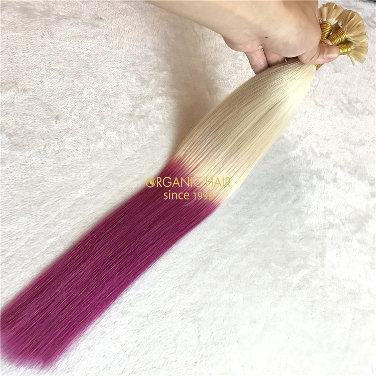 Ombre human utip hair extensions X98